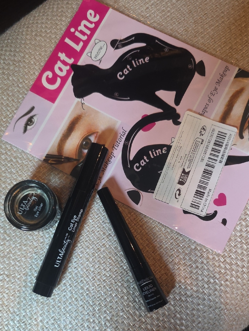 Ulta Beauty Cat Line Black and Pink Eyeliner Bundle